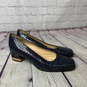 Di Santo Black Shoe With Square Heel, Used